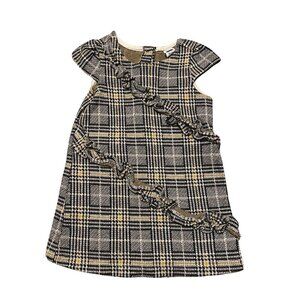 Janie and Jack Navy, Yellow Plaid Jumper Dress - Size 18-24 months - Like New!